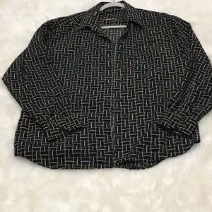 Sexy, black, print shirt for men